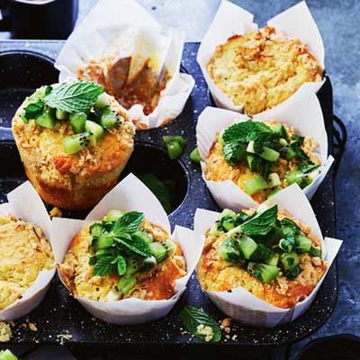 Kiwifruit and Coconut Muffins