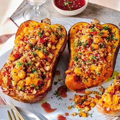 Wild Rice Stuffed Pumpkin