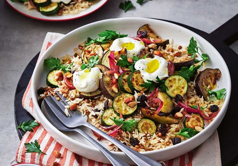 Warm Rice Salad with Caramelised Onion