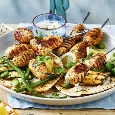 Chicken Kofta and Vegetable Salad