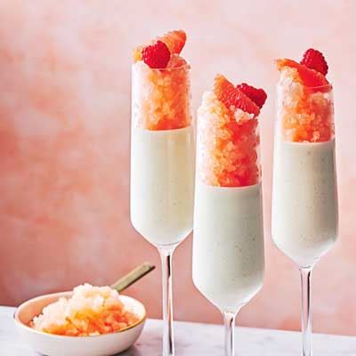 Yoghurt Panna Cotta and Grapefruit Granita