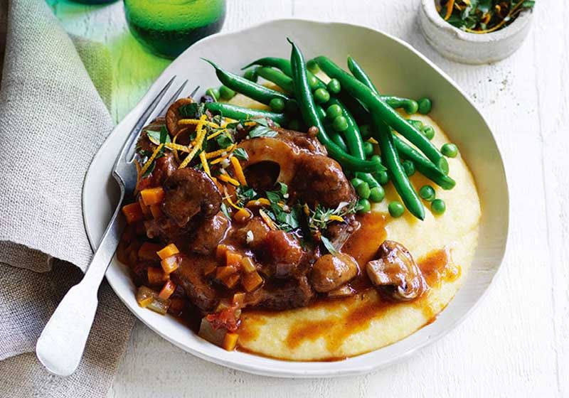 Osso Buco with Mushroom and Red Wine Sauce