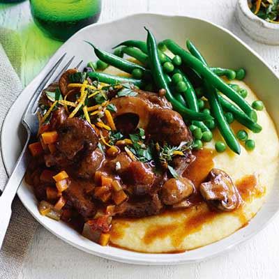 Osso Buco with Mushroom and Red Wine Sauce