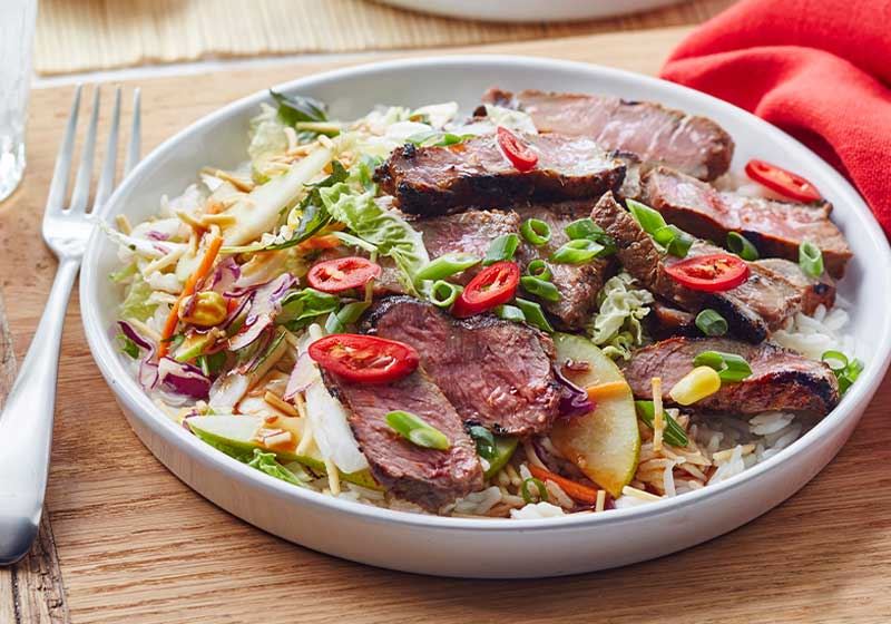 Lemongrass Beef with Asian Pear Salad