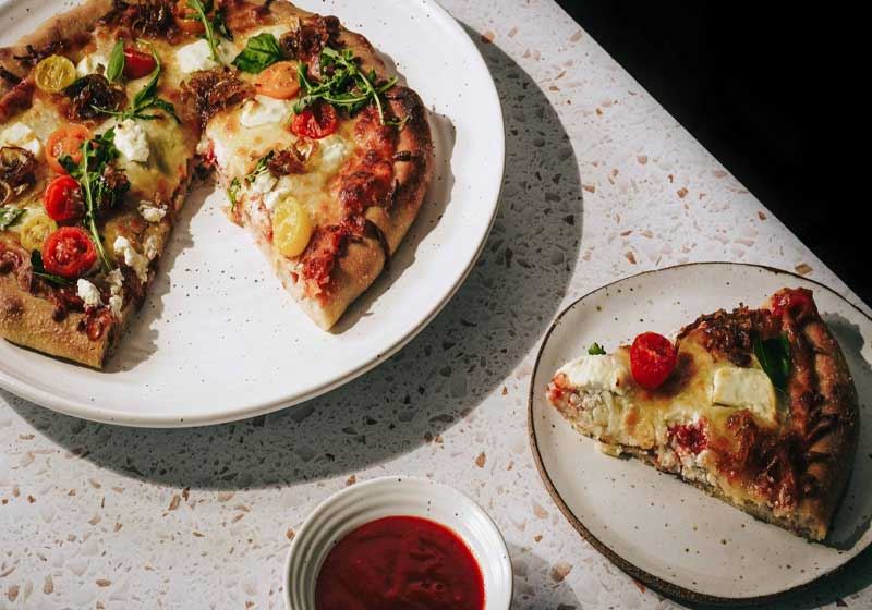 Hot Maple and Goats' Cheese Pizza