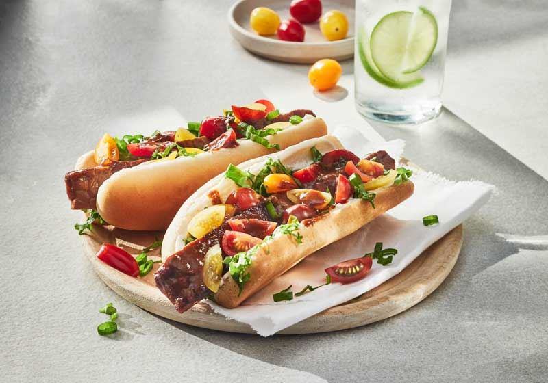Maple Tempeh Hot Dogs