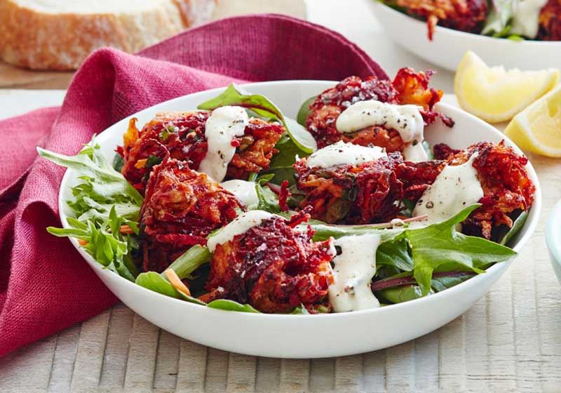 Carrot and Beetroot Fritters