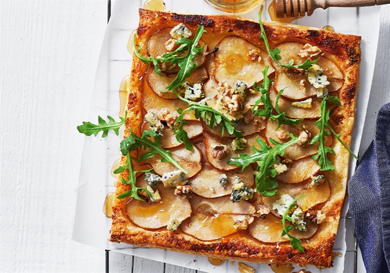 Nashi Pear and Blue Cheese Tart