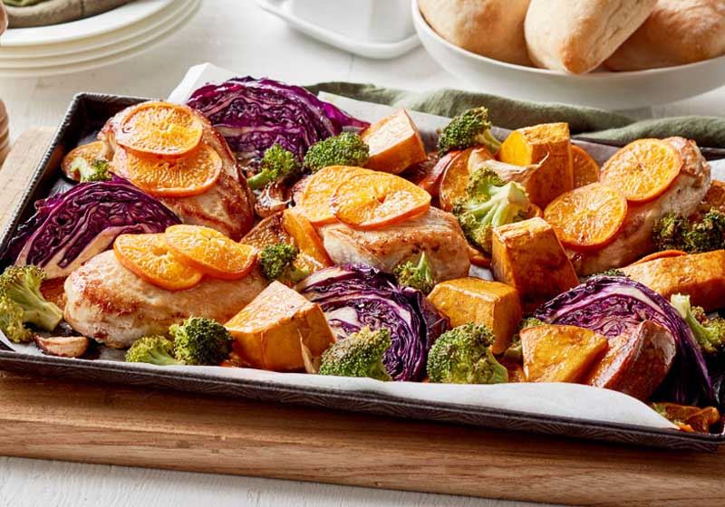 Chicken and Mandarin Tray Bake