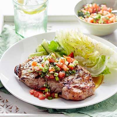 BBQ Garlic Steak with Chilean Salsa