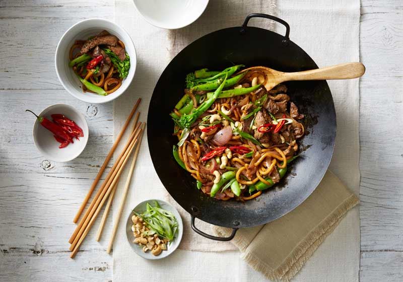 Beef, Broccolini and Noodle Stir Fry