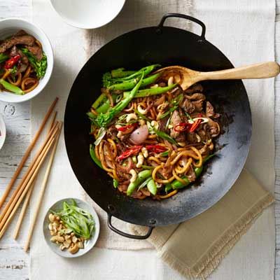Beef, Broccolini and Noodle Stir Fry