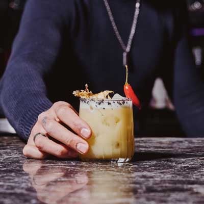 Spicy Santorini - Recipe by Ugly Baby Mixologist Mirko Cacciola
