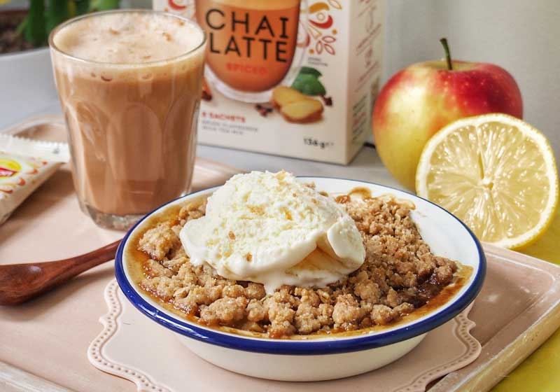 Lipton Chai Apple Crumble - Recipe by Yvonne Lee