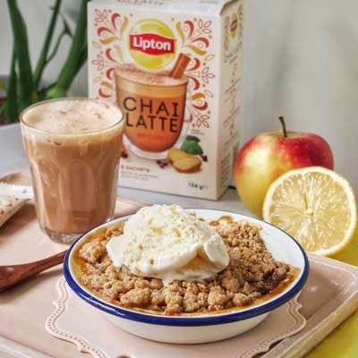 Lipton Chai Apple Crumble - Recipe by Yvonne Lee
