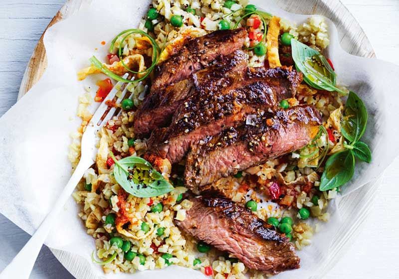 Red Curry Beef with Cauliflower Rice