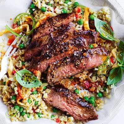 Red Curry Beef with Cauliflower Rice