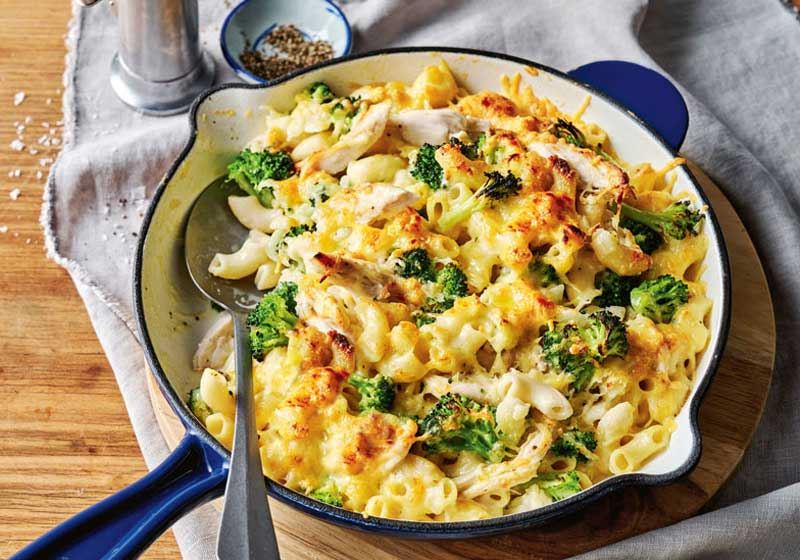 Chicken Mac 'n' Cheese with Broccoli and Cauliflower