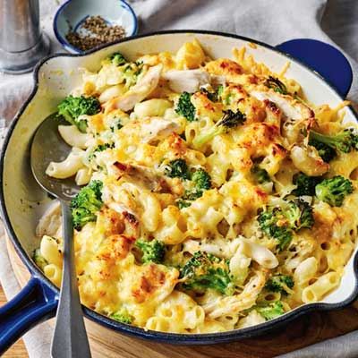 Chicken Mac 'n' Cheese with Broccoli and Cauliflower
