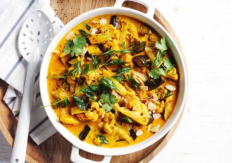Cauliflower and Almond Curry