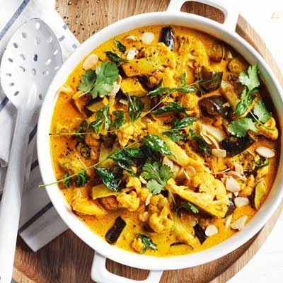 Cauliflower and Almond Curry