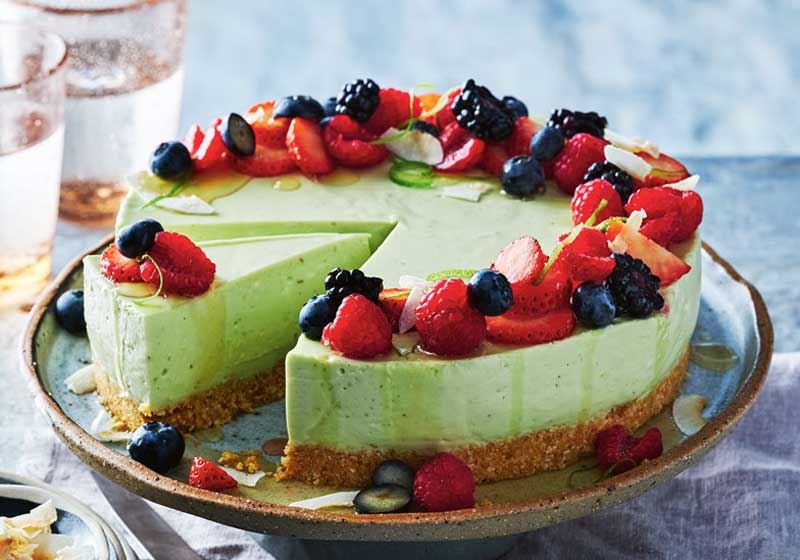 Avocado, Lime and Coconut Cheesecake