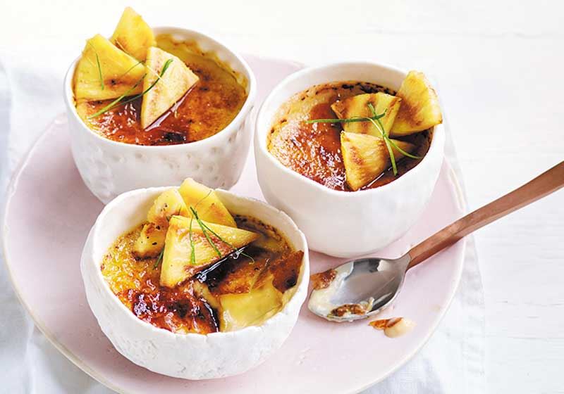 Coconut and Lime Creme Brulees