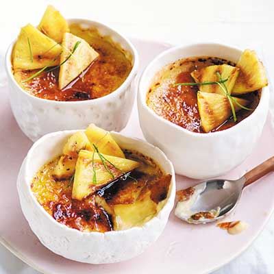 Coconut and Lime Creme Brulees
