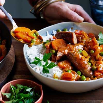 Classic Curried Sausages