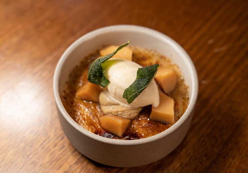 Koshihikari Rice Pudding, Earl Grey Custard and Poached Quince - Chef Recipe by Jordan Garcia