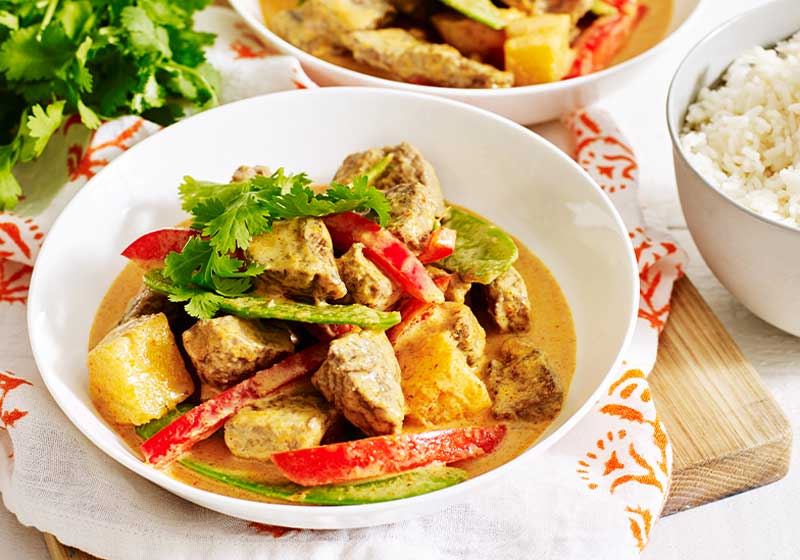 Thai Red Curry Beef with Pineapple