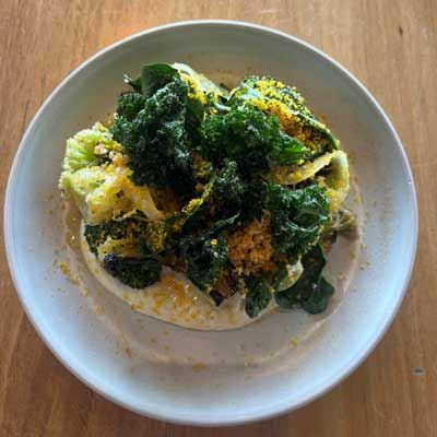 Brassicas, Taramasalata and Pickled Lemon - Chef Recipe by Adam Johnson