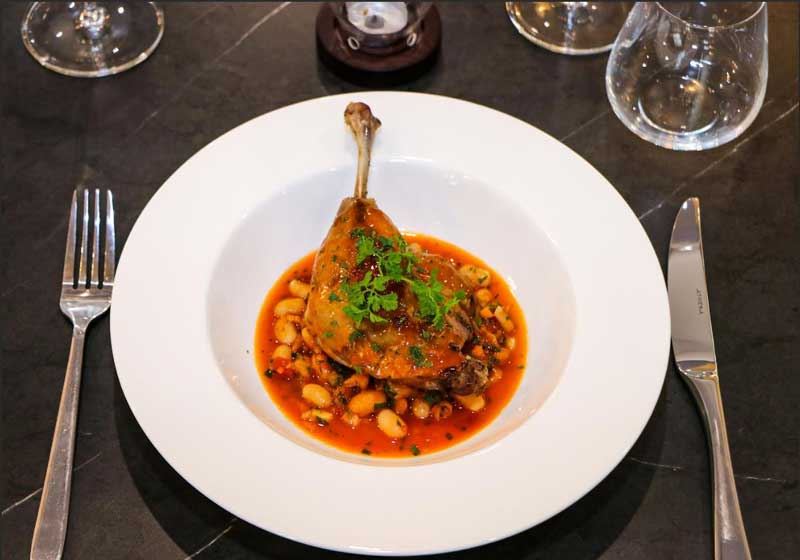 Confit Duck Maryland, White Bean Casserole a l'Orange