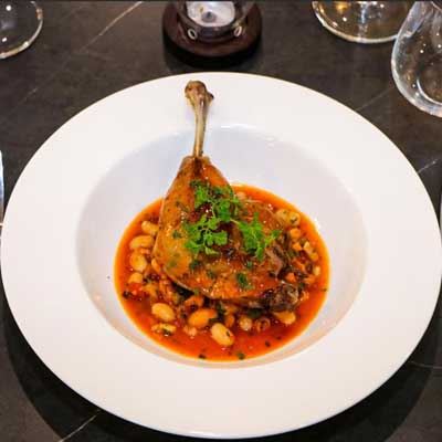 Confit Duck Maryland, White Bean Casserole a l'Orange