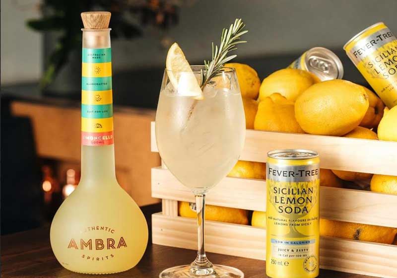Ambra Limoncello Spritz - Recipe by Ambra Spirits Distillery Bar & Restaurant 