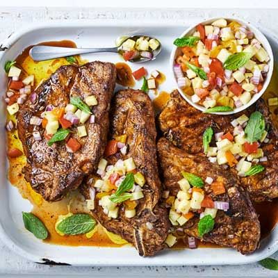 BBQ Pork with Pineapple Salsa