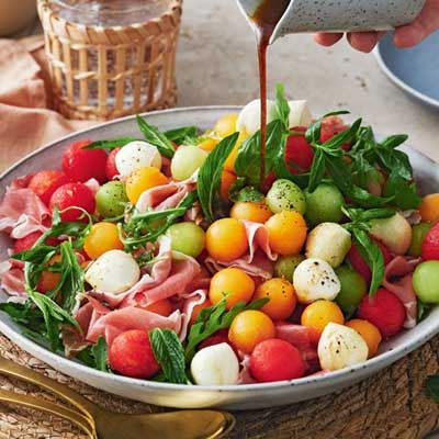 Melon, Prosciutto and Bocconcini Salad