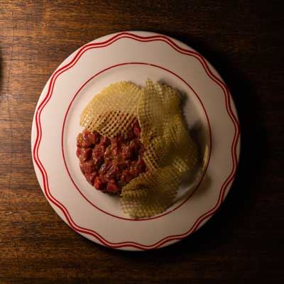 Beef Tartare with Potato Crisp - Chef Recipe by Alexis Besseau