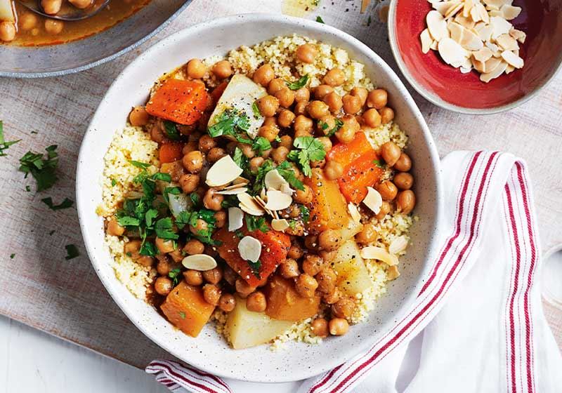 Moroccan Chickpea and Root Vegetable Tagine
