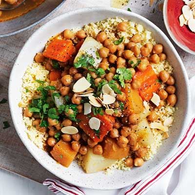 Moroccan Chickpea and Root Vegetable Tagine