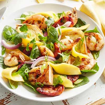 Prawn, Mango and Chorizo Salad