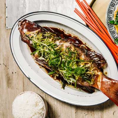 Steamed Ginger Shallot Coral Trout - Recipe by Vincent Lim