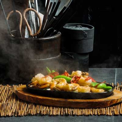 Sizzling Garlic Prawns - Recipe by Vincent Lim