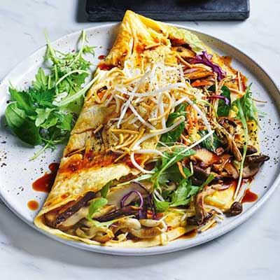 Asian-style Mushroom Omelette