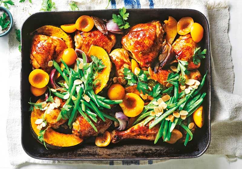 Apricot Chicken Tray Bake