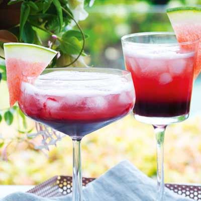Cherry and Watermelon Mimosas
