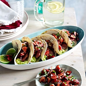 Duck Tacos with Cherry Salsa