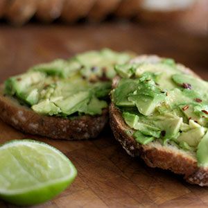 Avocado on Sourdough Rye with Lime and Dried Chilli