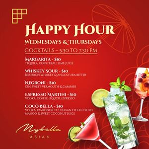 Shake Up Your Week with Mybella's Happy Hour!
