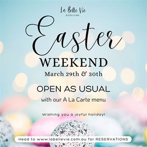 Easter Weekend open